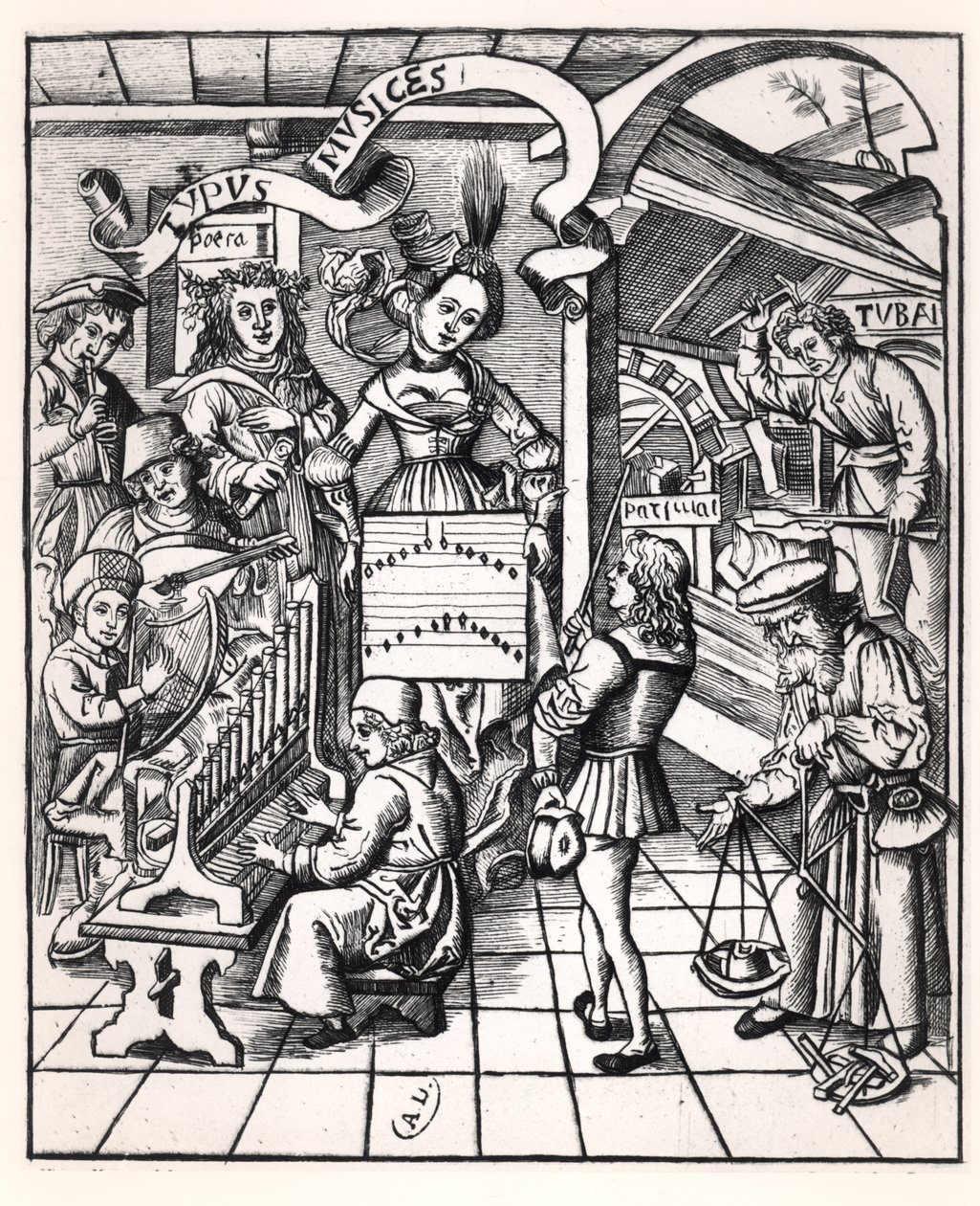 Allegorie van muziek door French School