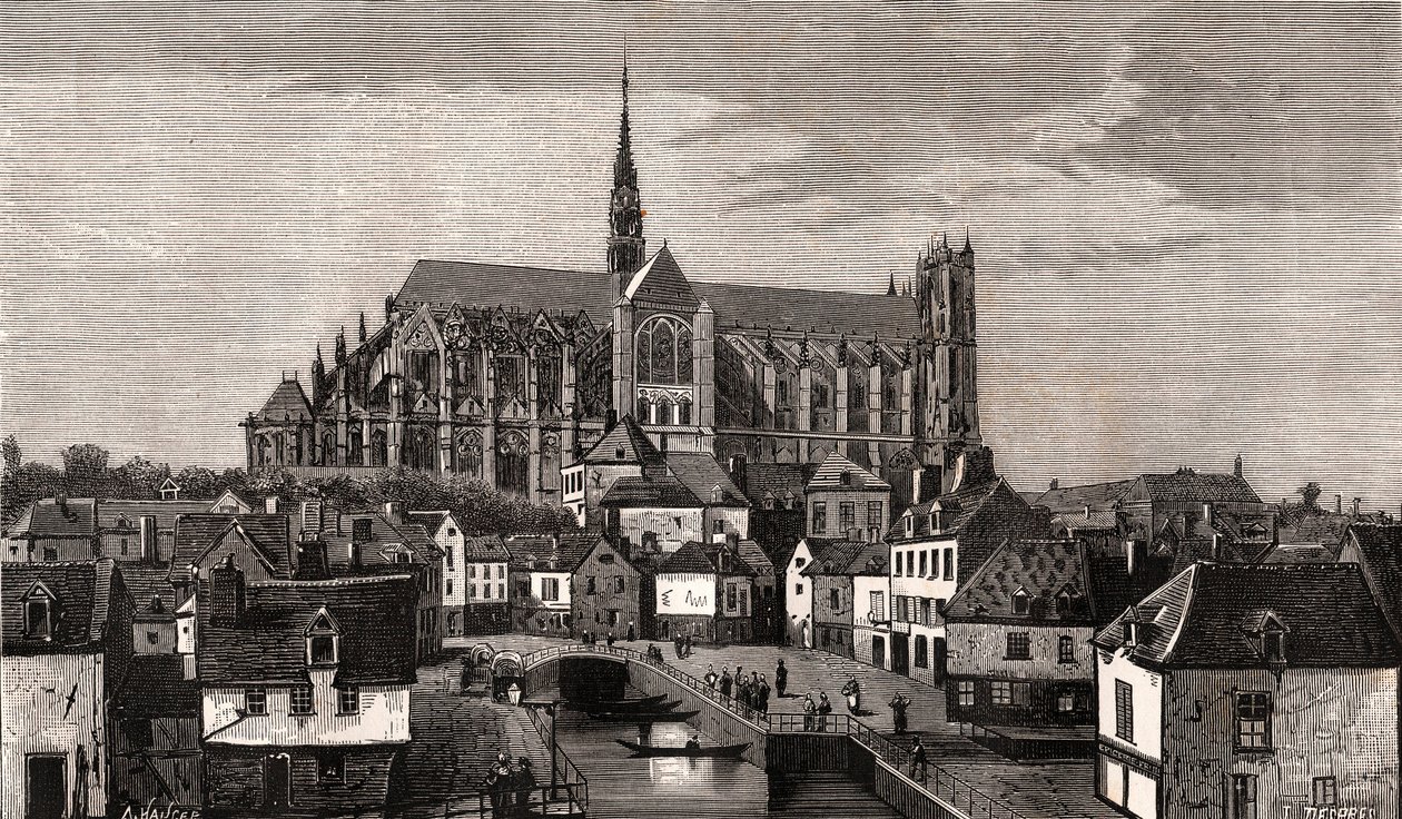 Amiens - Nord-Pas-de-Calais-Picardie - gravure in 