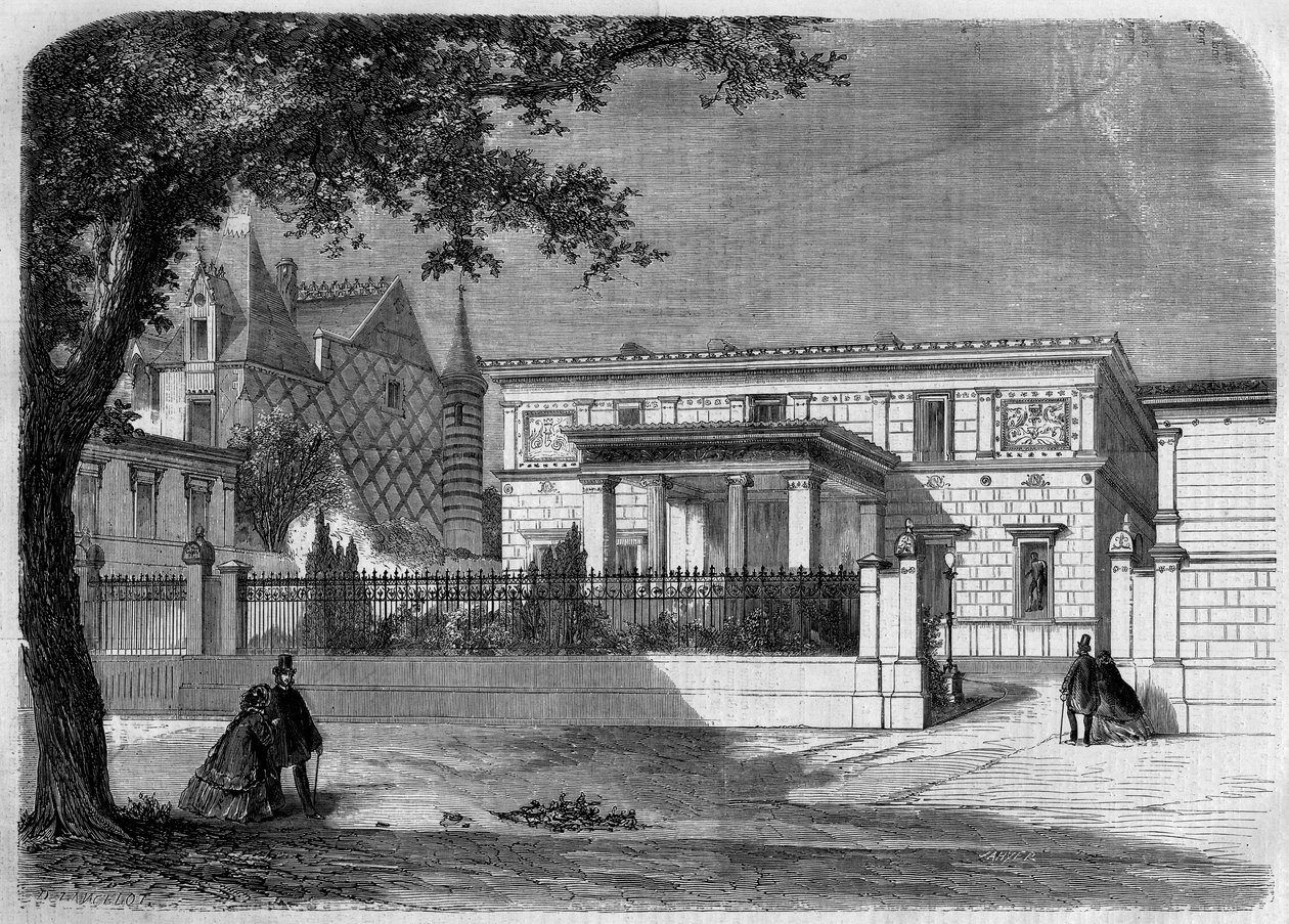 Oude architectuur: uitzicht op de gevel van het Pompeiaanse huis van de 