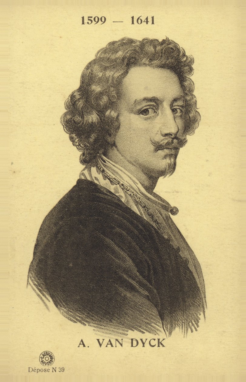 Anthony van Dyck, Vlaams schilder (litho) door French School