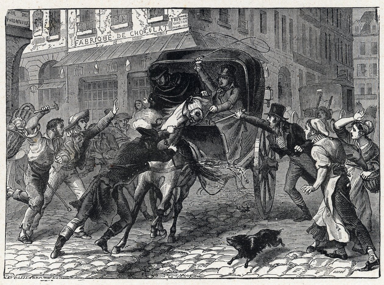 Arrestatie van Georges Cadoudal (1771-1804), een chouan-leider tijdens de Vendee-oorlogen, 9 maart door French School