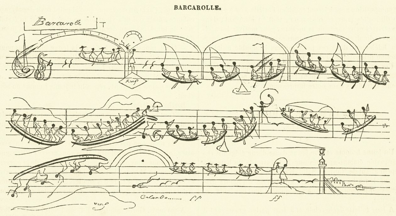 Barcarolle (gravure) door French School