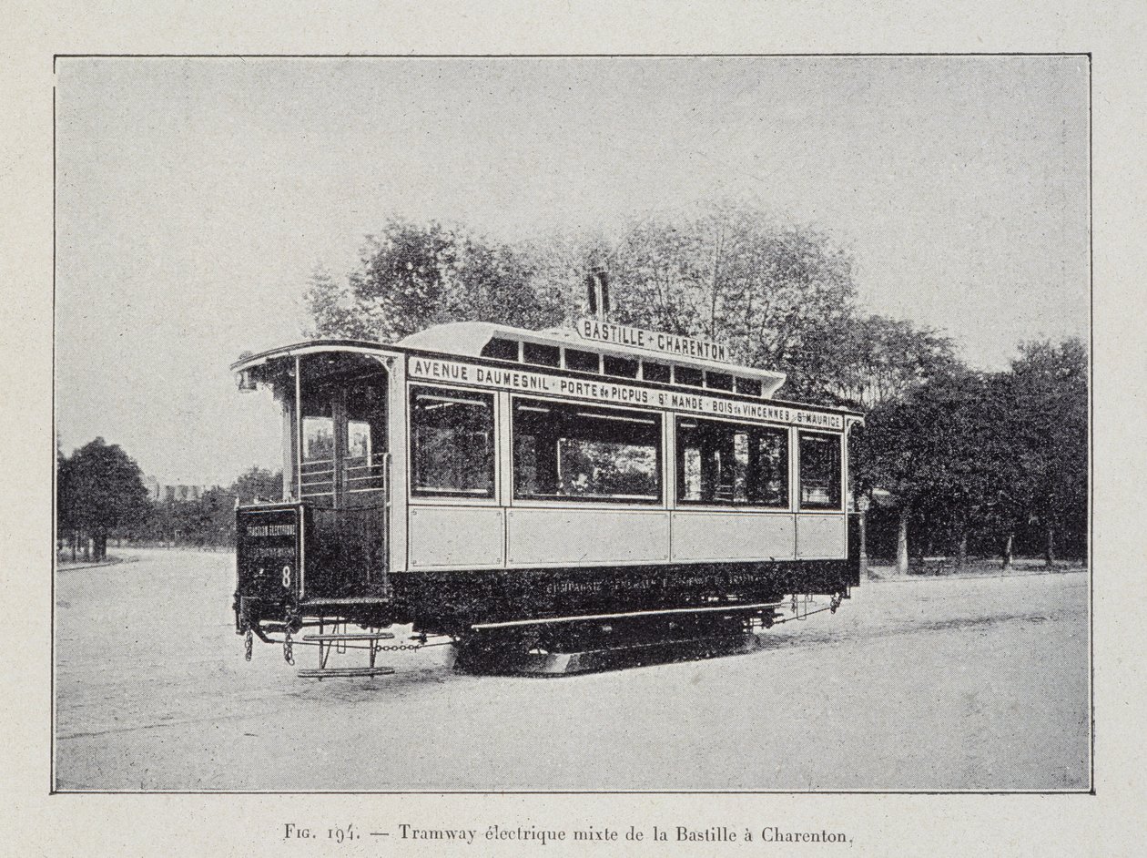 Bastille-Charenton elektrische tram - in 