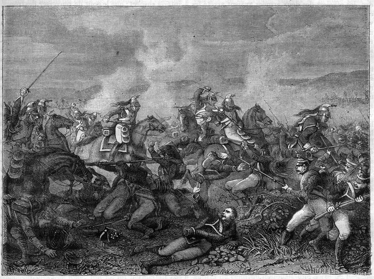Slag bij Saint-Dizier, 27 januari 1814 (geallieerde Russische troepen tegen Franse garde dragonders) Slag bij Saint Dizier - prachtige charge van de dragonders van de garde - Slag van de garde dragonders tegen de Russen van Landskoi - in 