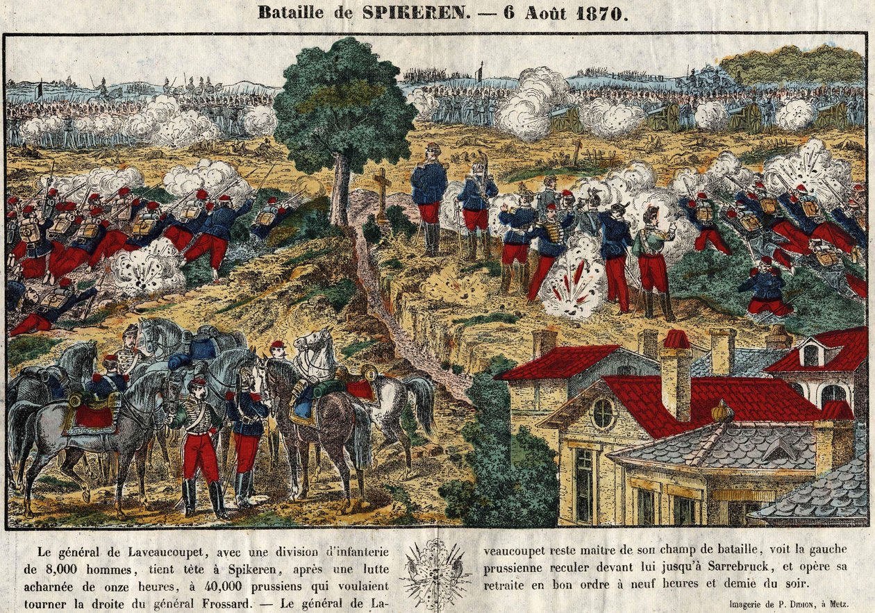 Slag bij Spicheren op 6 augustus door French School