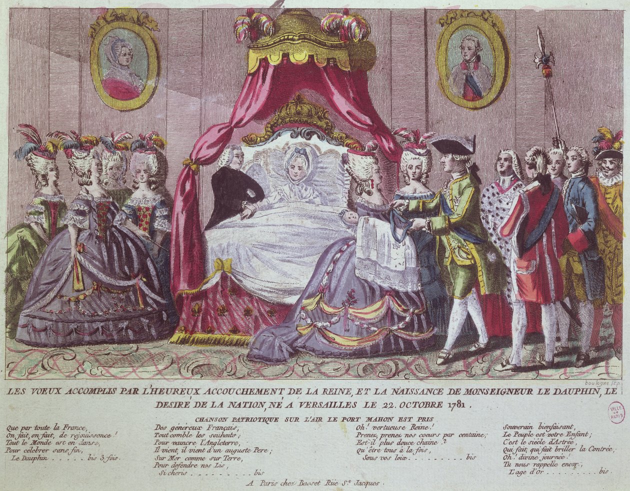 Geboorte van de Grote Dauphin, Louis Joseph (1781-1789) door French School