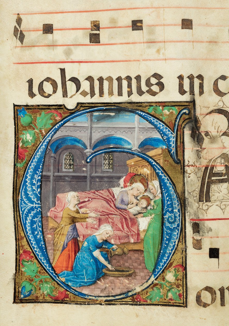 Geboorte van de Maagd, Graduale, f.76 door French School