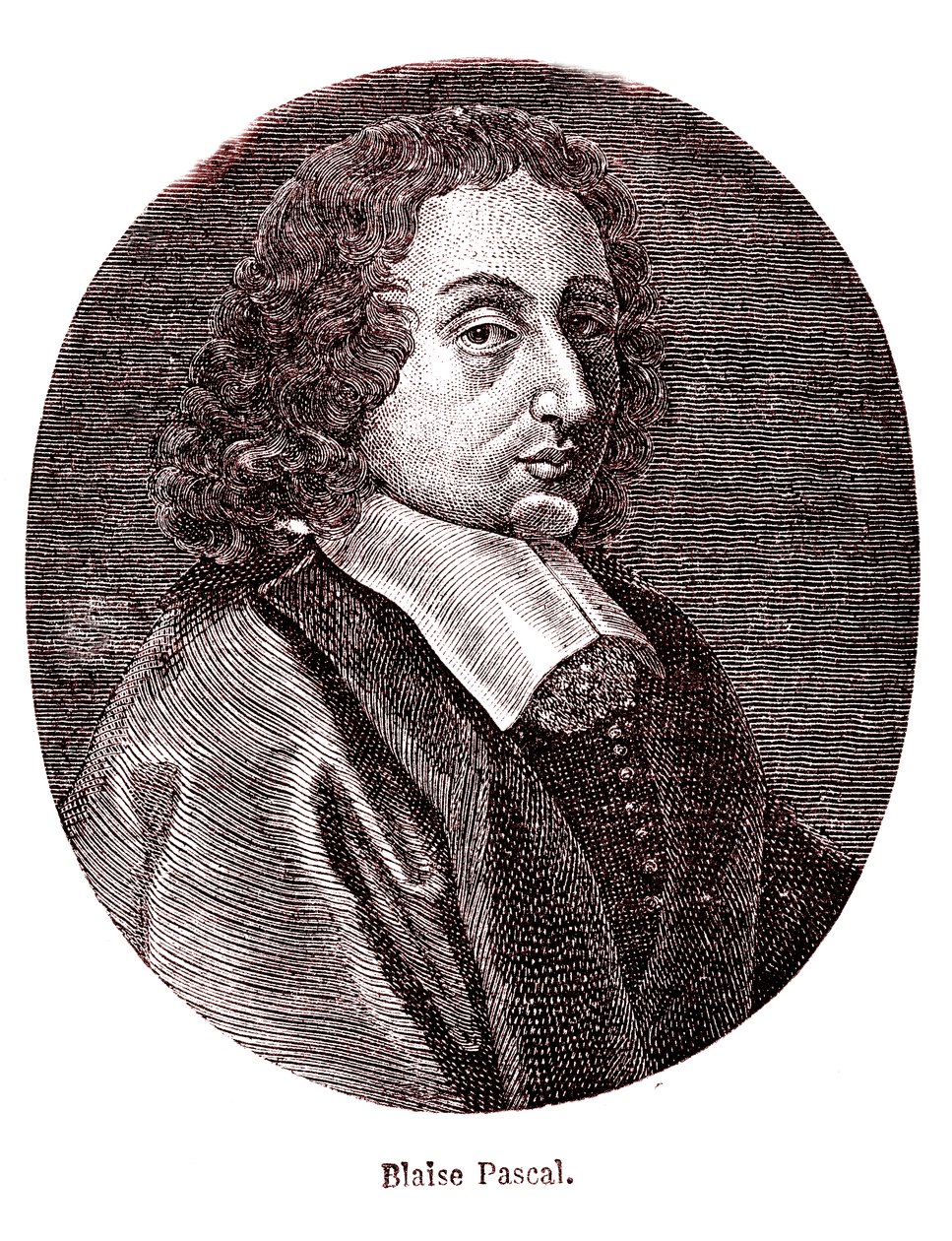 Blaise Pascal, Franse wiskundige, filosoof, natuurkundige en theoloog. 1865 door French School
