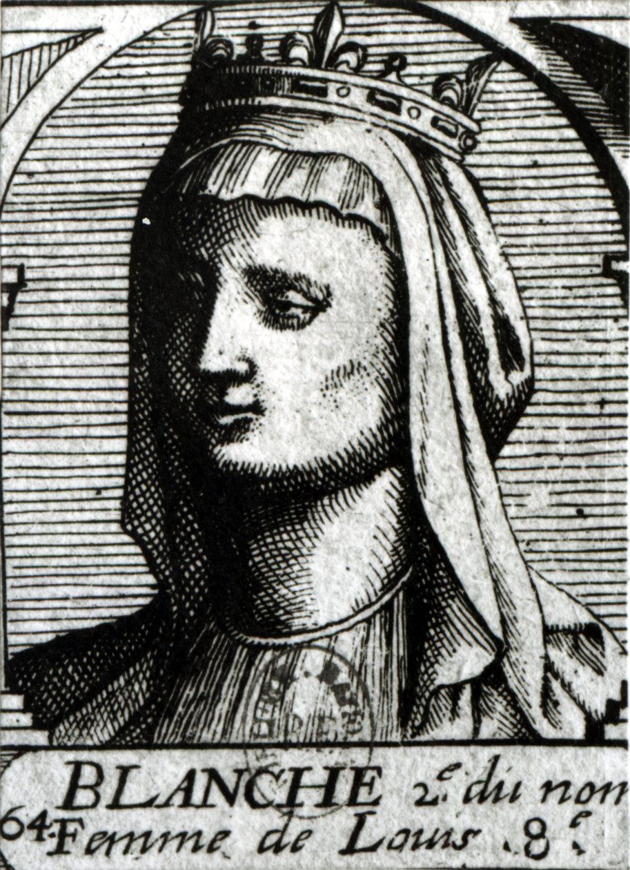 Blanche de Castille (1188-1252) koningin van Frankrijk door French School