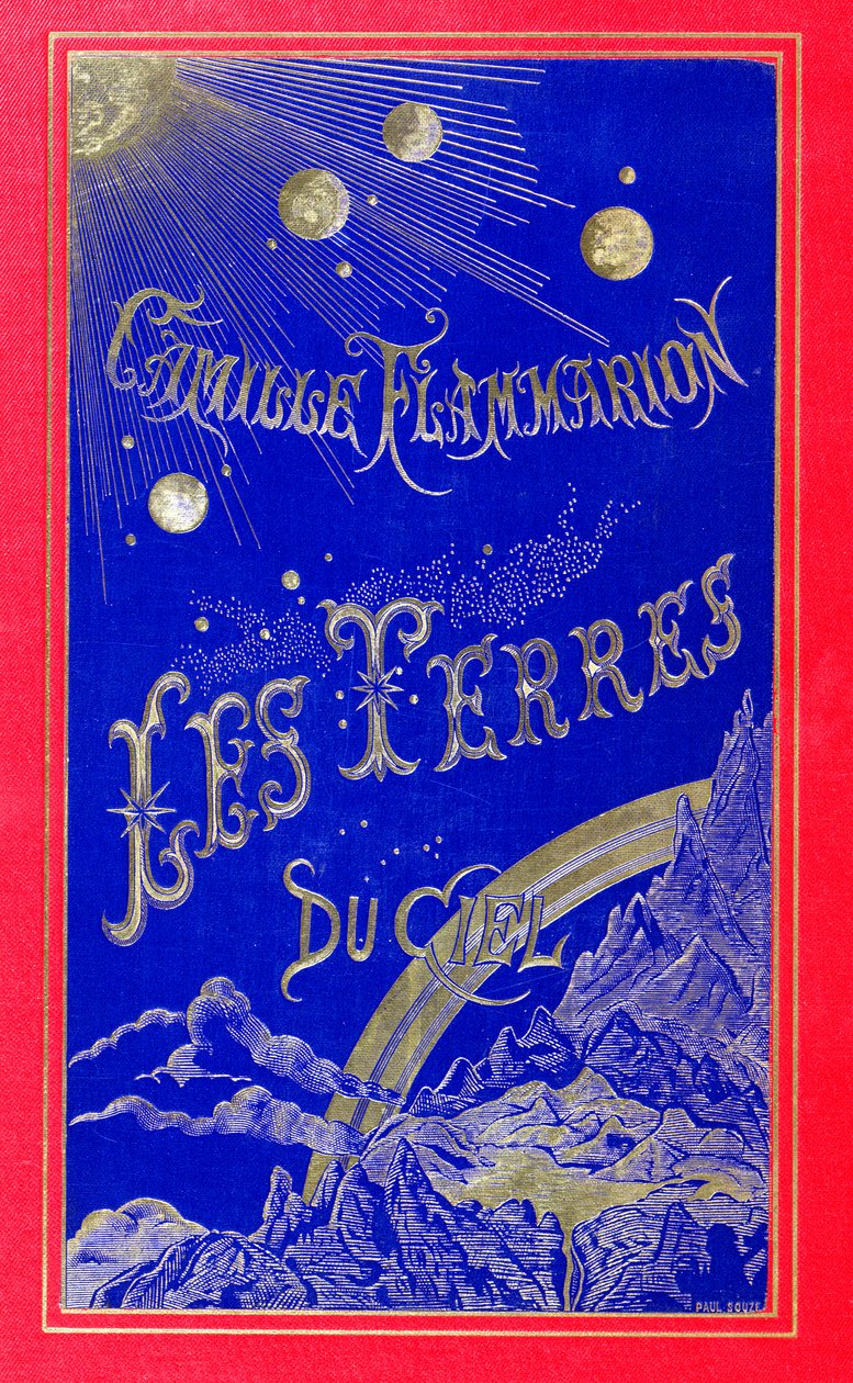Boekomslag voor Les Terres du Ciel geschreven door Camille Flammarion (1842-1925) 1877 door French School