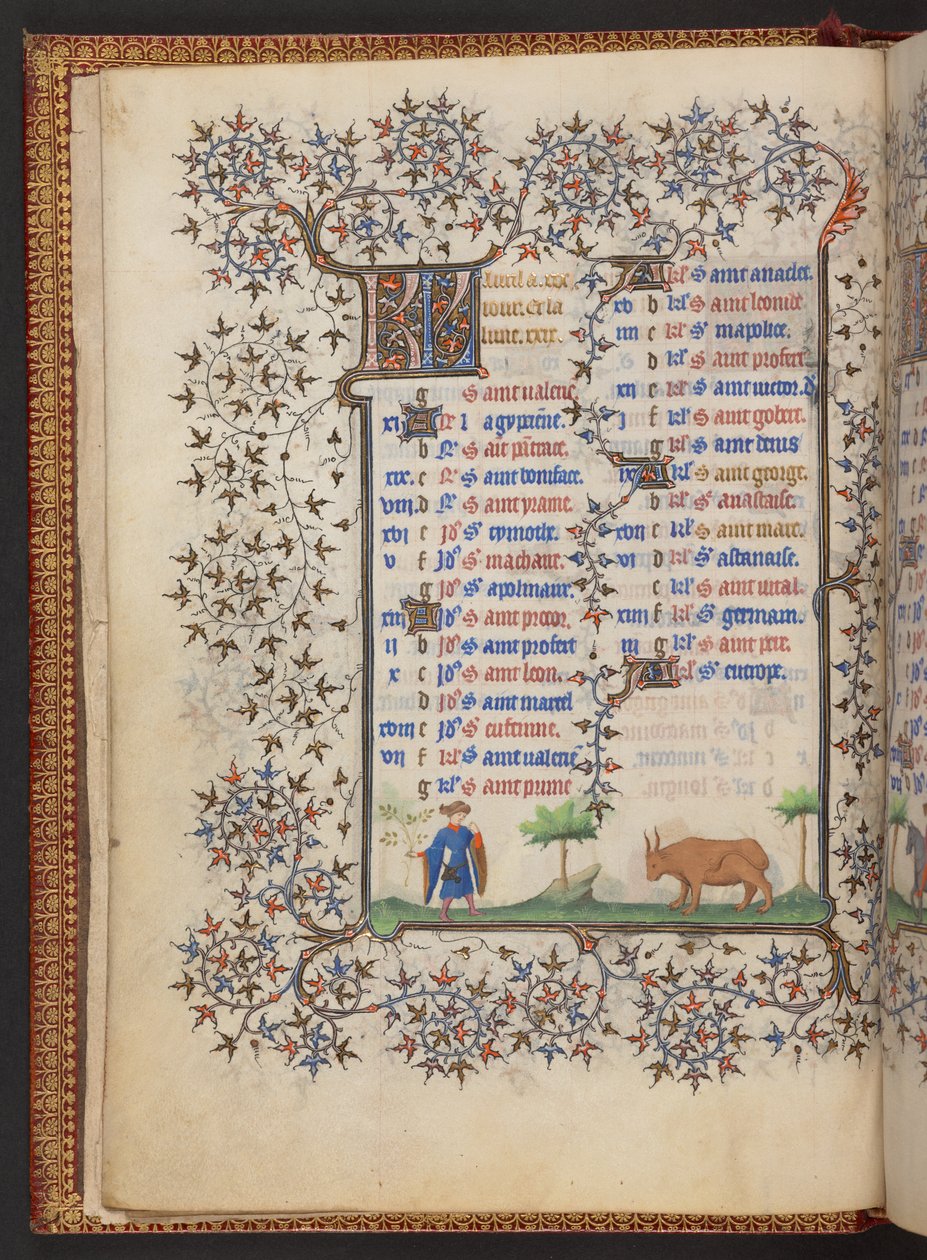 Getijdenboek, Add MS 32454 f.3v, Frankrijk door French School