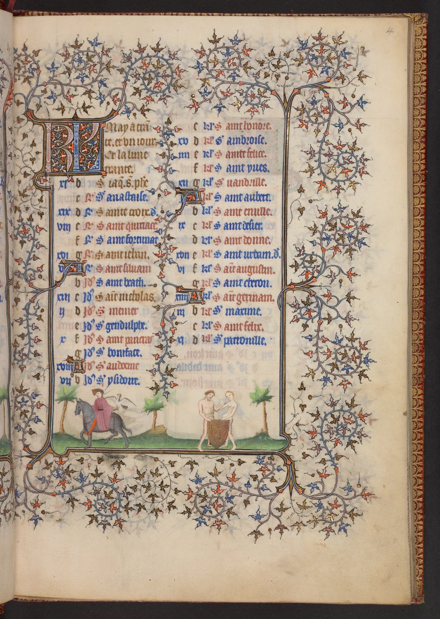 Getijdenboek, Add MS 32454 f.4r, Frankrijk door French School