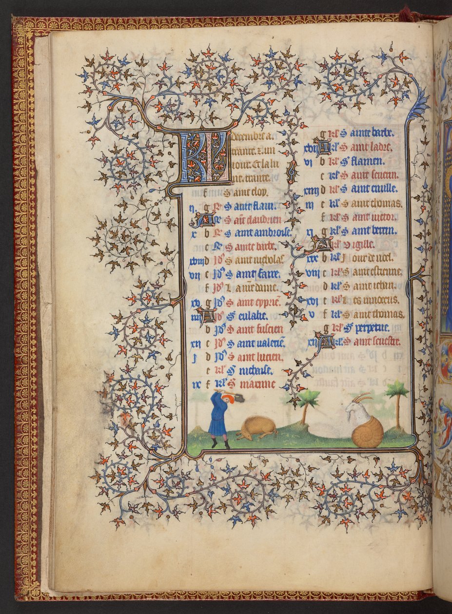Getijdenboek, Add MS 32454 f.7v, Frankrijk door French School