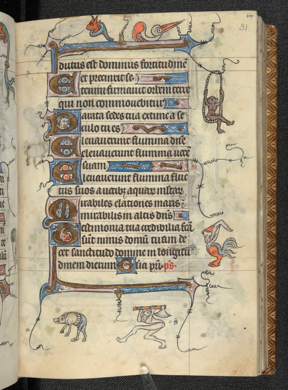Getijdenboek, gebruik van St Omer, Add MS 36684, f.31r, c.1318-25 door French School