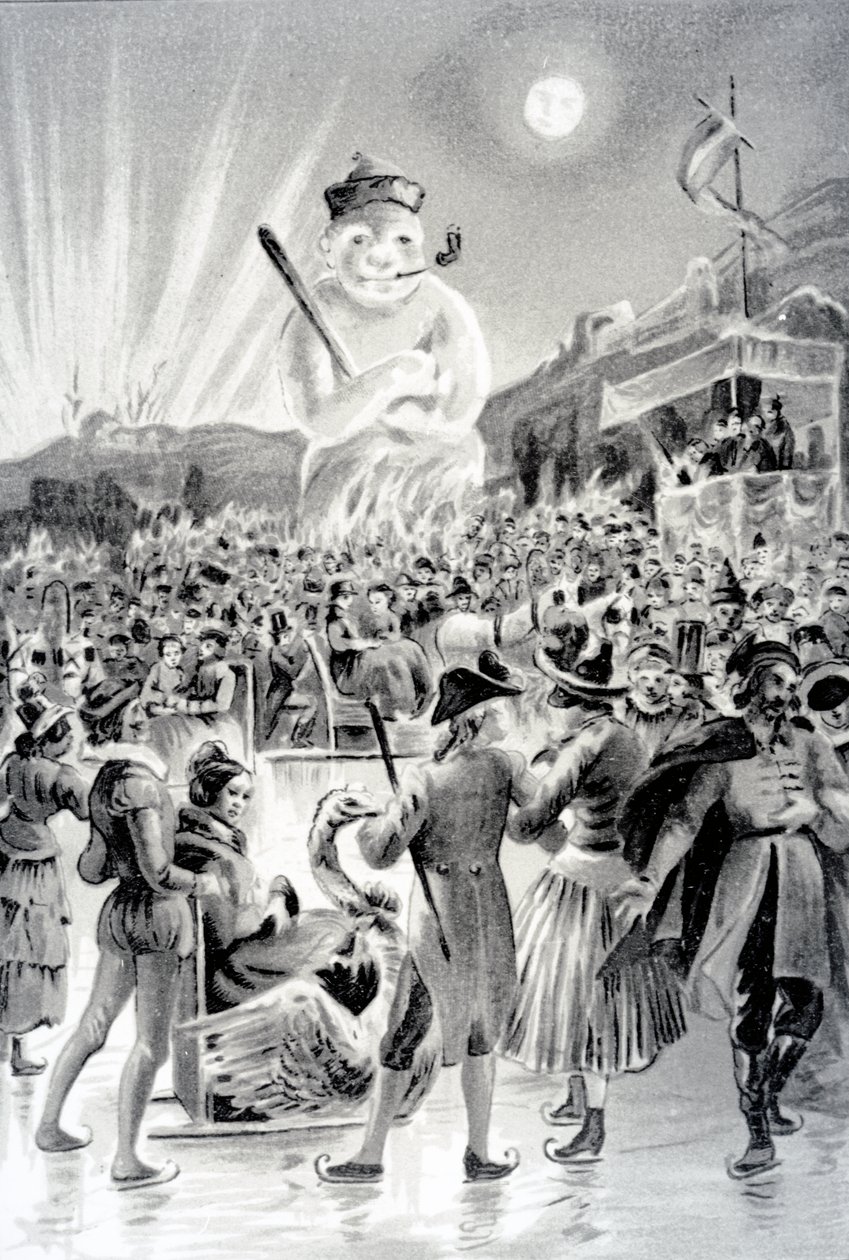 Boedapest, illustratie uit De Sneeuwman door George Sand, 1887 door French School