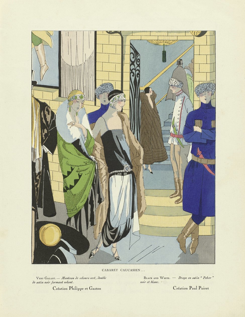 Cabaret Caucasien .., van Art-Gout-Beaute, pub.1920 (sjabloondruk) door French School