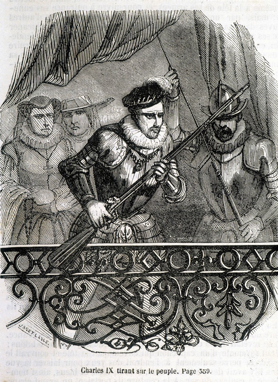 Karel IX schiet op het volk - in 