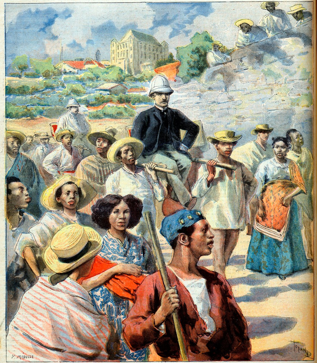 Charles Le Myre de Vilers (1833-1918) in Madagaskar (poging tot verzoening tussen de regering van Tananarive en Frankrijk) illustratie uit 