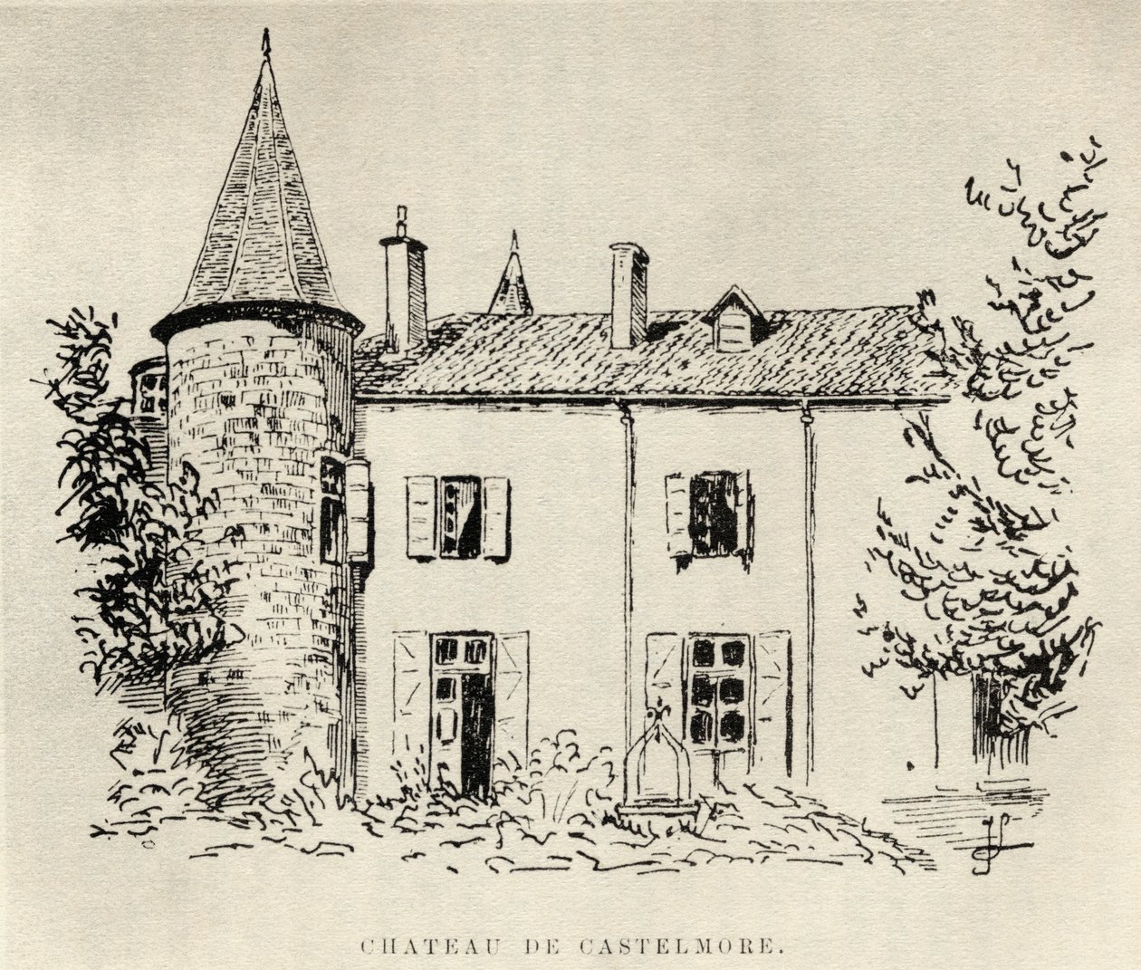 Chateau de Castelmore, uit Memoires de Charles de Batz-Castelmore Comte d