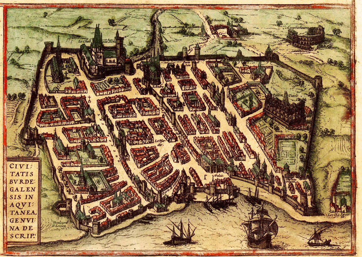 Hoofdstad van de Keltische groep Bituriges Vivisci, Bordeaux, Frankrijk door French School