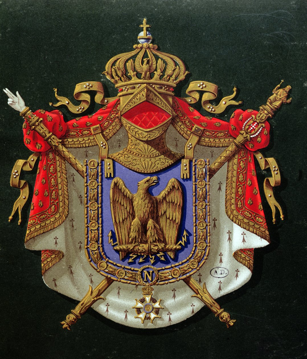 Wapen van keizer Napoleon III door French School