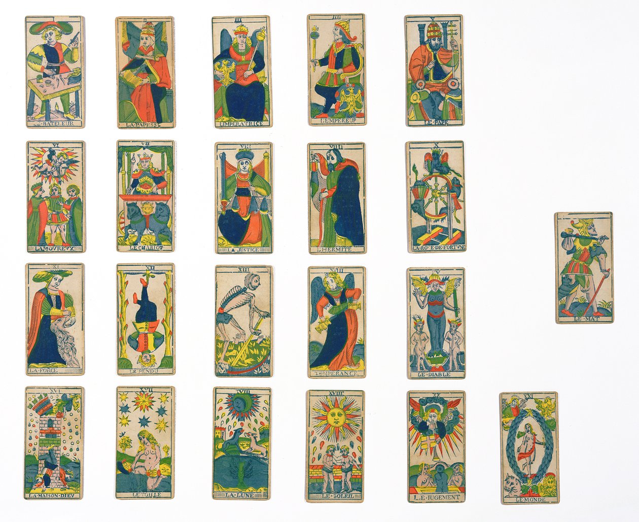 Collectie tarotkaarten door French School