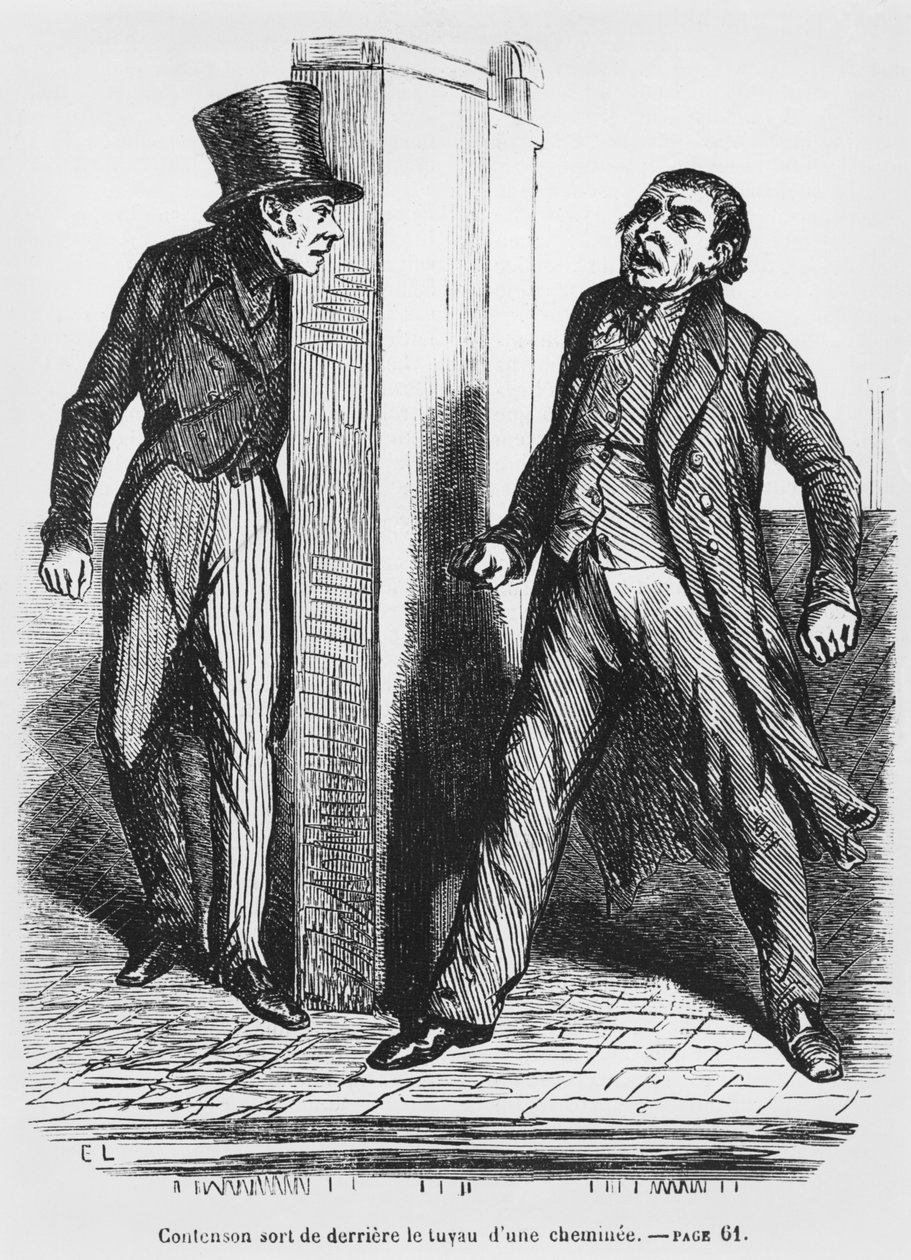 Contenson en Vautrin, illustratie uit Splendeurs et Miseres des Courtisanes door Honore de Balzac, gepubliceerd 1867 door French School