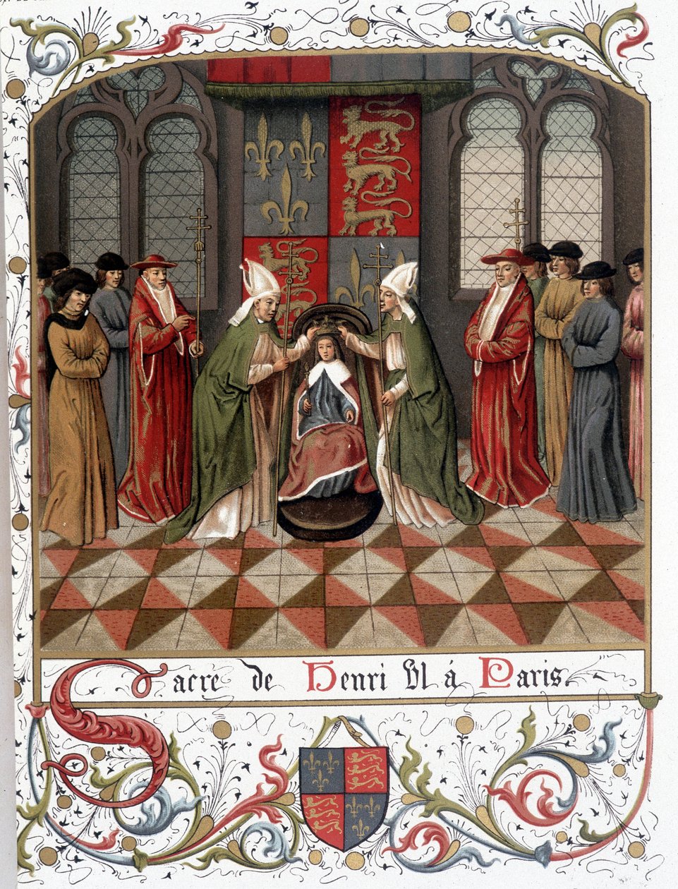 Kroning van Hendrik VI in Parijs in 1431 door French School