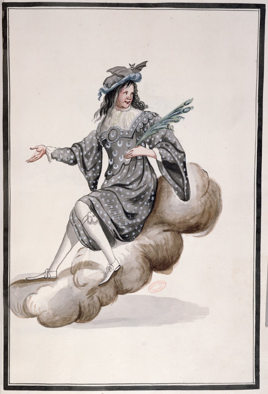 Kostuum voor Nacht voor het Ballet de la Nuit door Jean-Baptiste Lully gedanst door Lodewijk XIV, 23 februari 1653 door French School