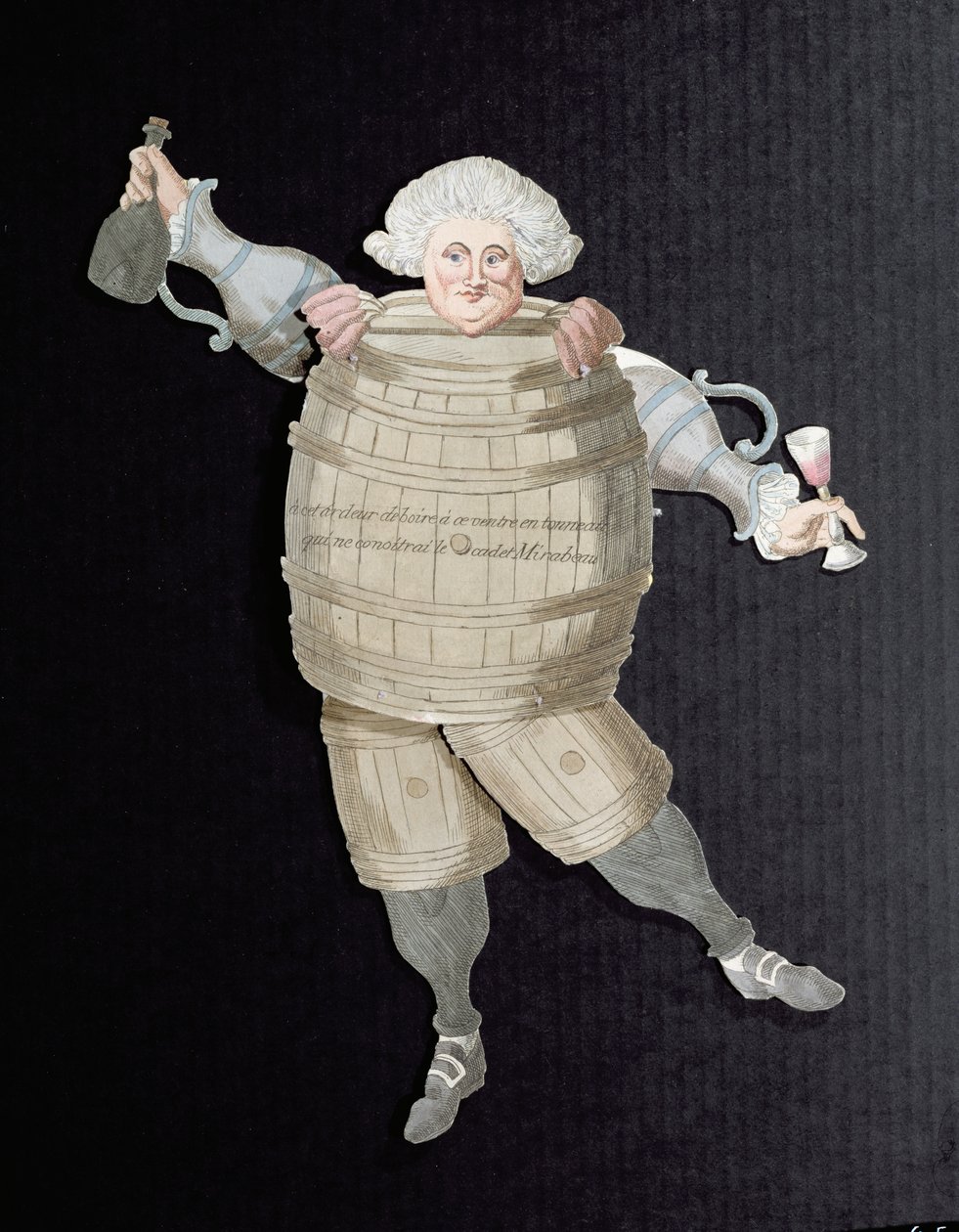 Uitknipsel van Louis Riqueti (1754-92) burggraaf van Mirabeau, bijgenaamd Mirabeau-Tonneau (vat) ca. 1790 door French School