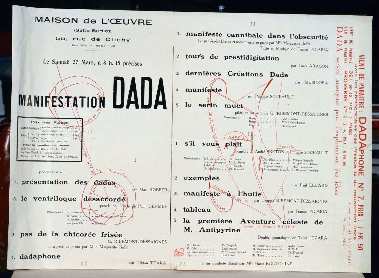 Dada Manifestatie, ca. 1921 door French School