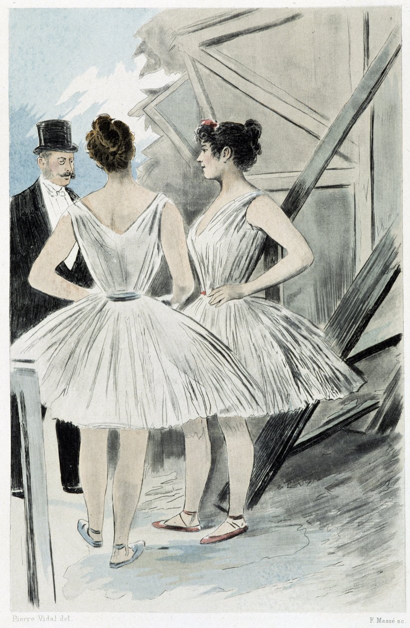 Dansers achter de schermen van het theater - in 