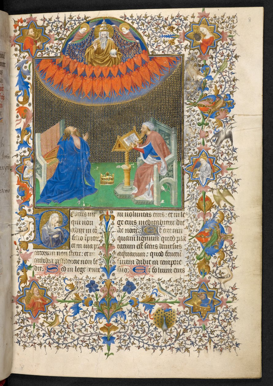 David en de Heer, Brevier van Jan de Onverschrokken, Add. 35311, f.8r door French School