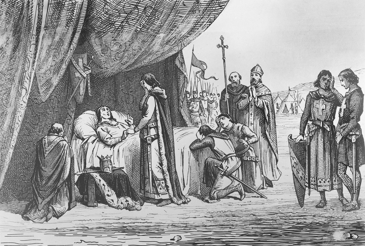 Dood van Lodewijk IX in 1270 door French School