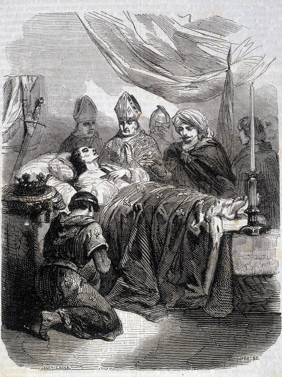Dood van Saint Louis in Palestina in 1270 - in 