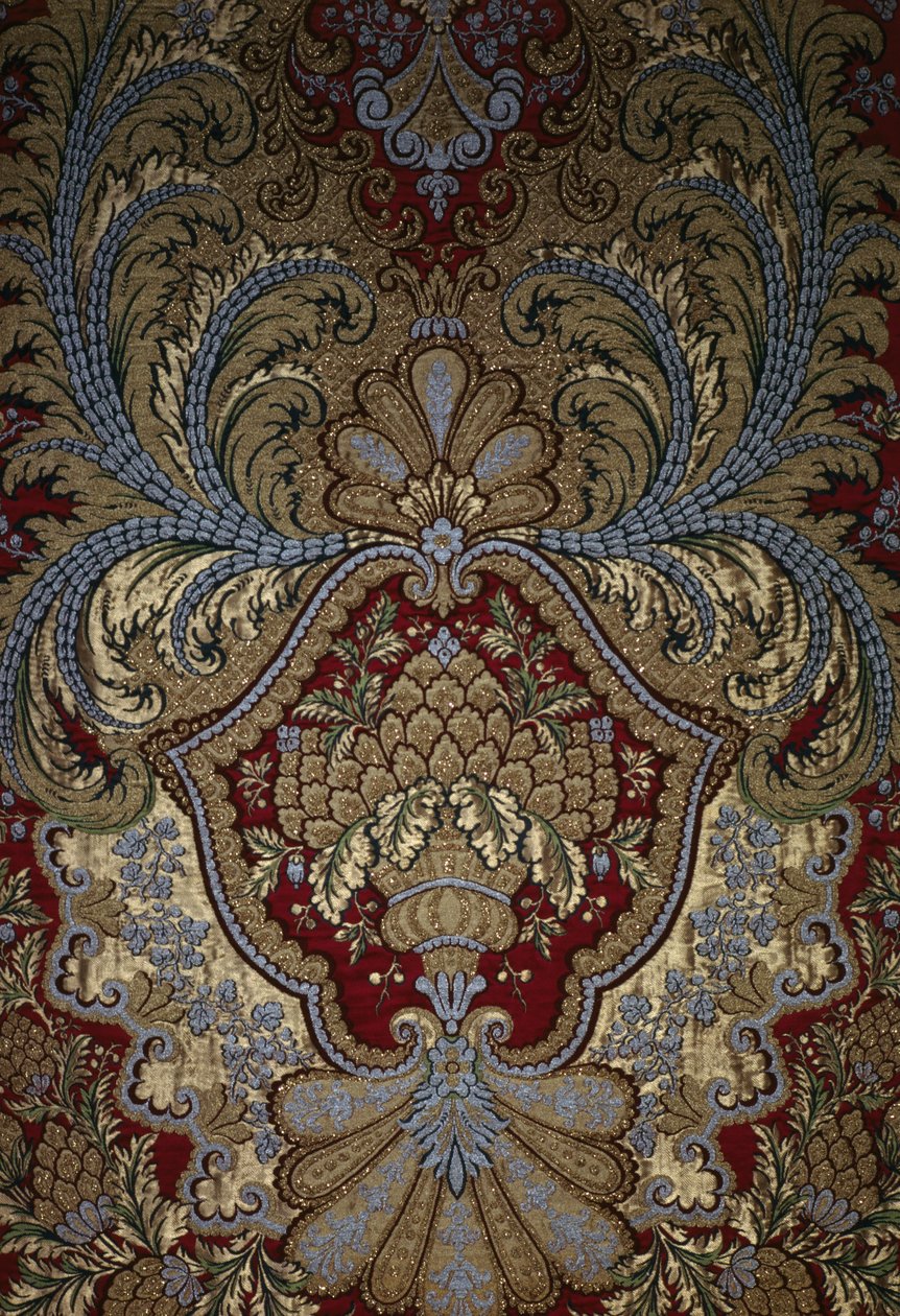 Decoratief Detail van een Wandtapijt, Paleis van Versailles door French School