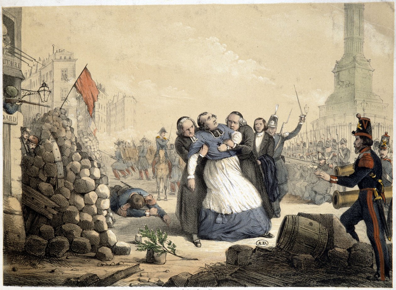 Denis Affre, aartsbisschop van Parijs, martelaar (25 juni 1848) door French School