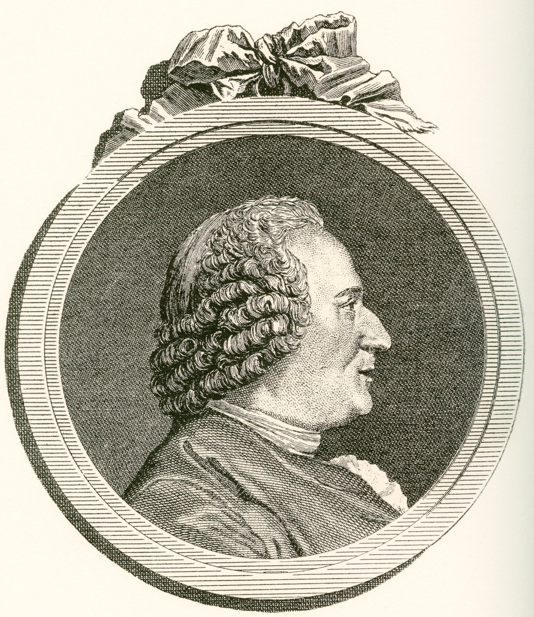 Denis Diderot, 1713-1784. Franse filosoof, kunstcriticus en schrijver. Uit Les Heures Libres gepubliceerd 1908 door French School