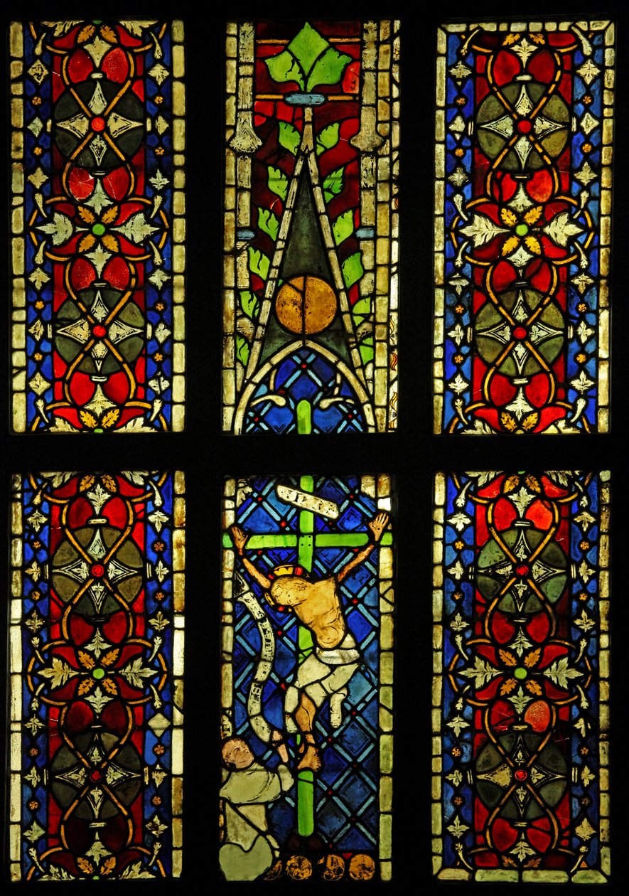 De Kruisiging, oorspronkelijk uit de kerk van de Franciscaanse broeders in Colmar? door French School