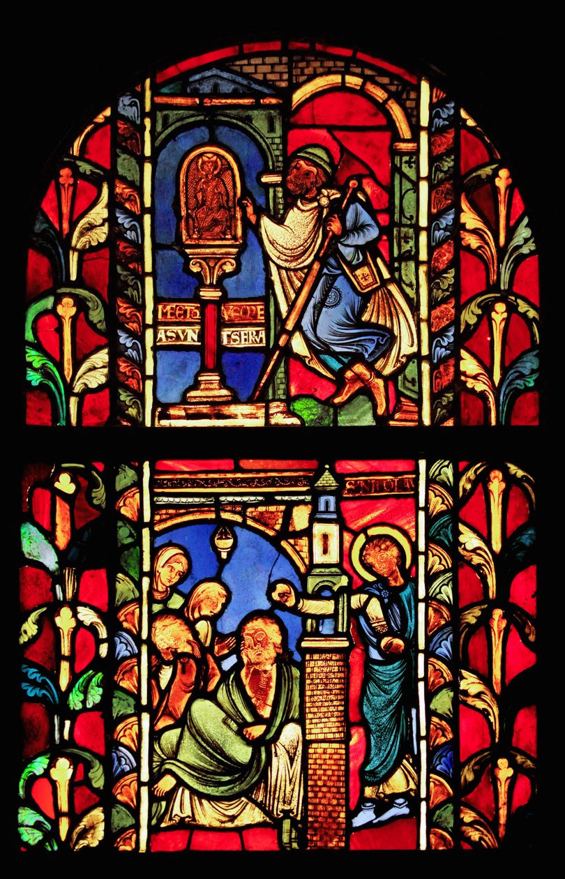 Het St. Nicolaas raam (ex Troyes Kathedraal) door French School