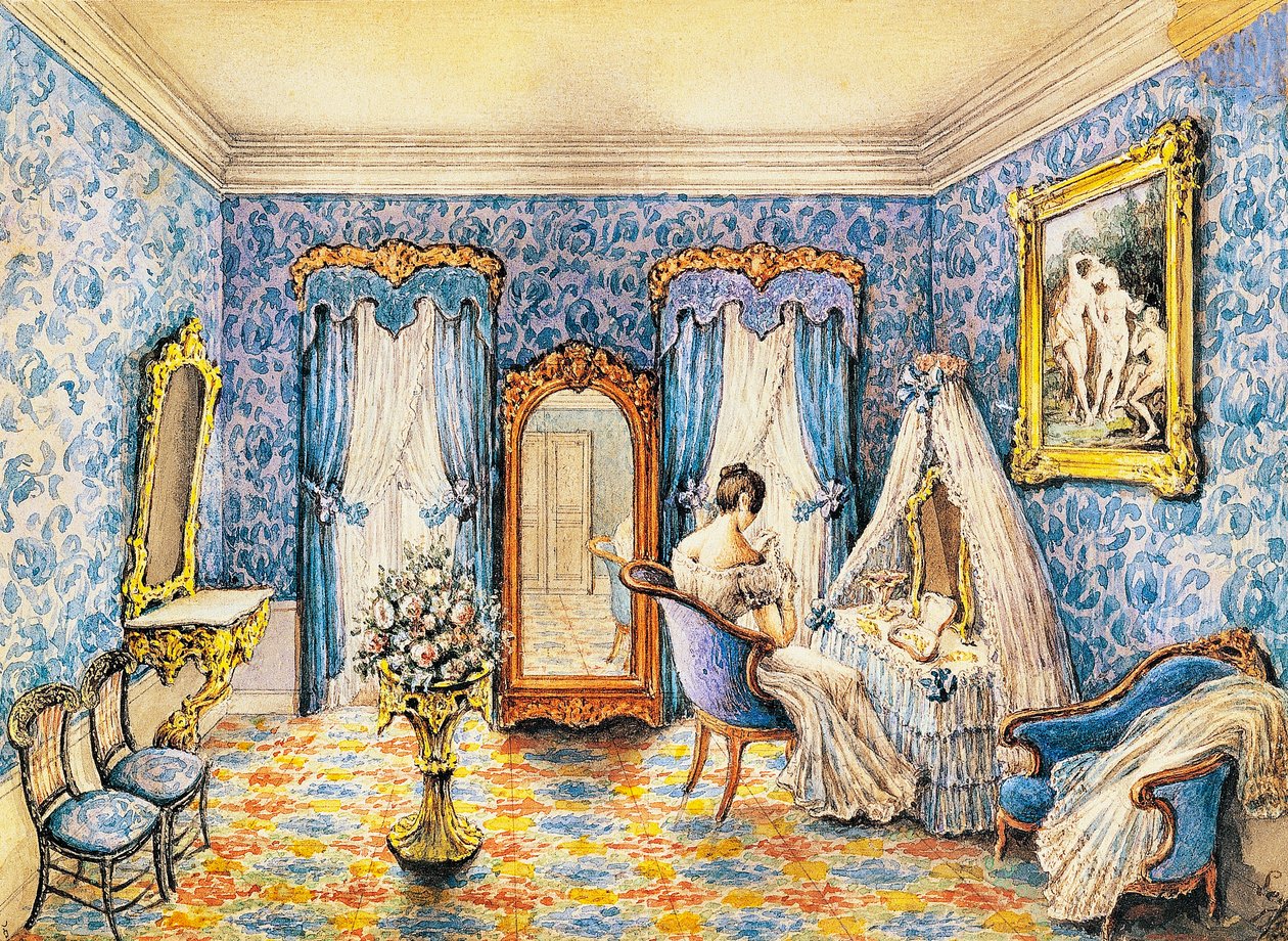 Ontwerp voor boudoir door French School