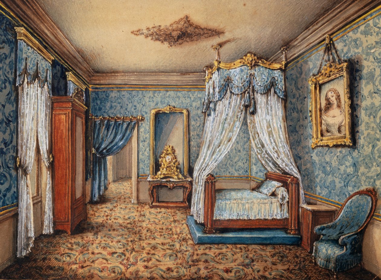 Ontwerp van slaapkamer door French School