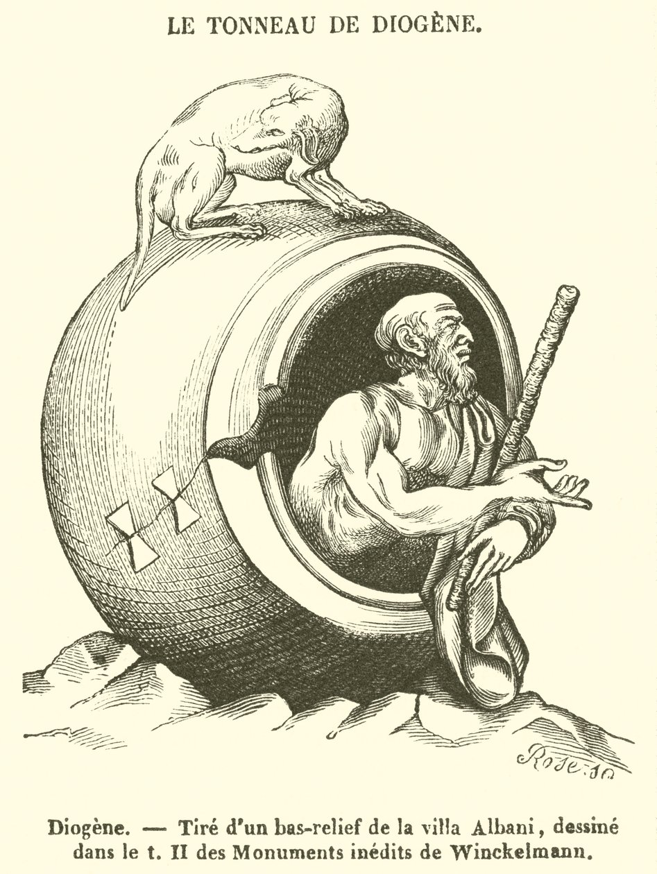 Diogenes (gravure) door French School