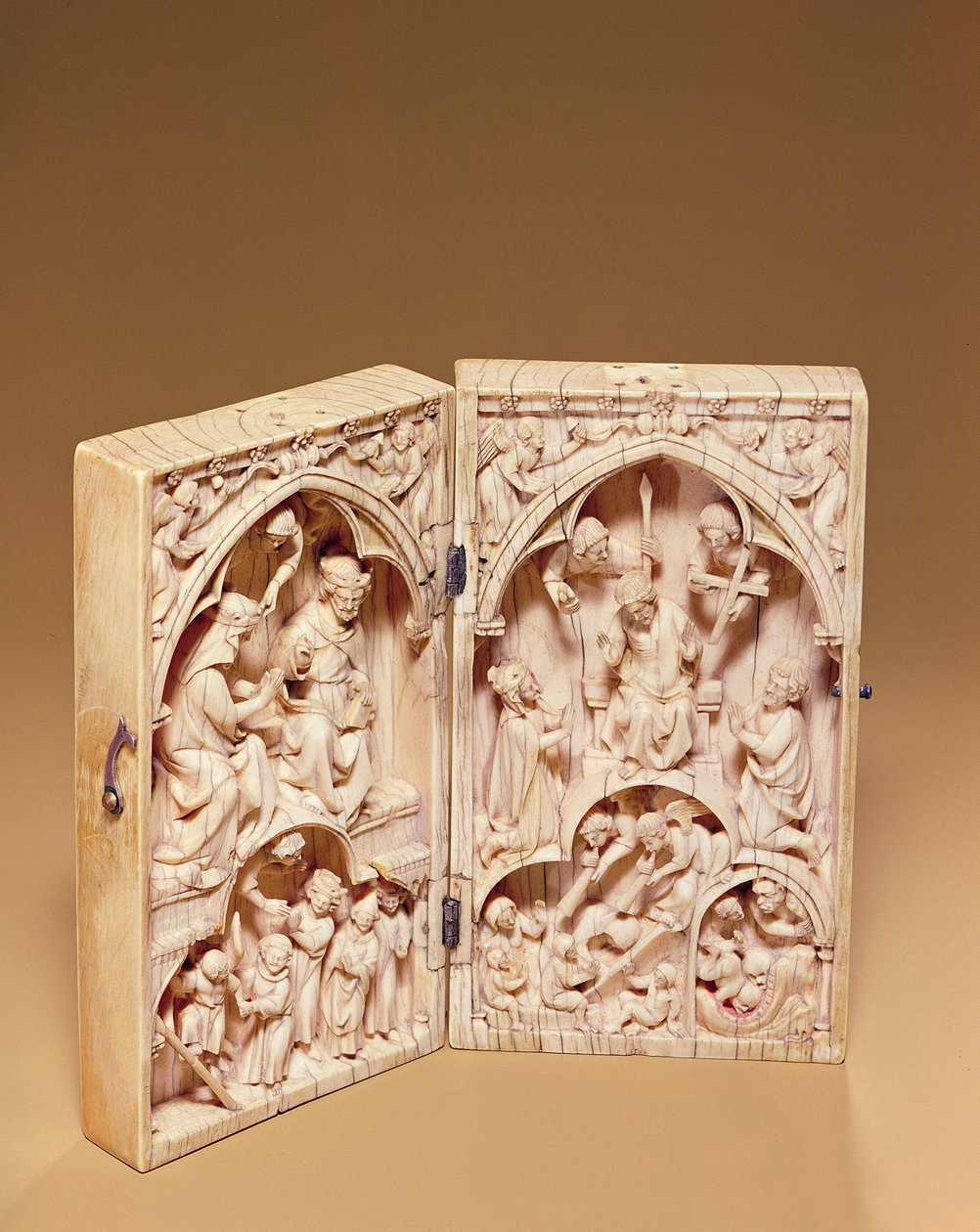Diptiek met de Kroning van de Maagd en het Laatste Oordeel, ca. 1260-70 door French School