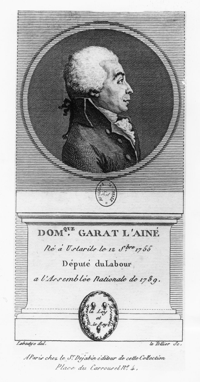 Dominique-Joseph, Graaf de Garat (gravure) door French School