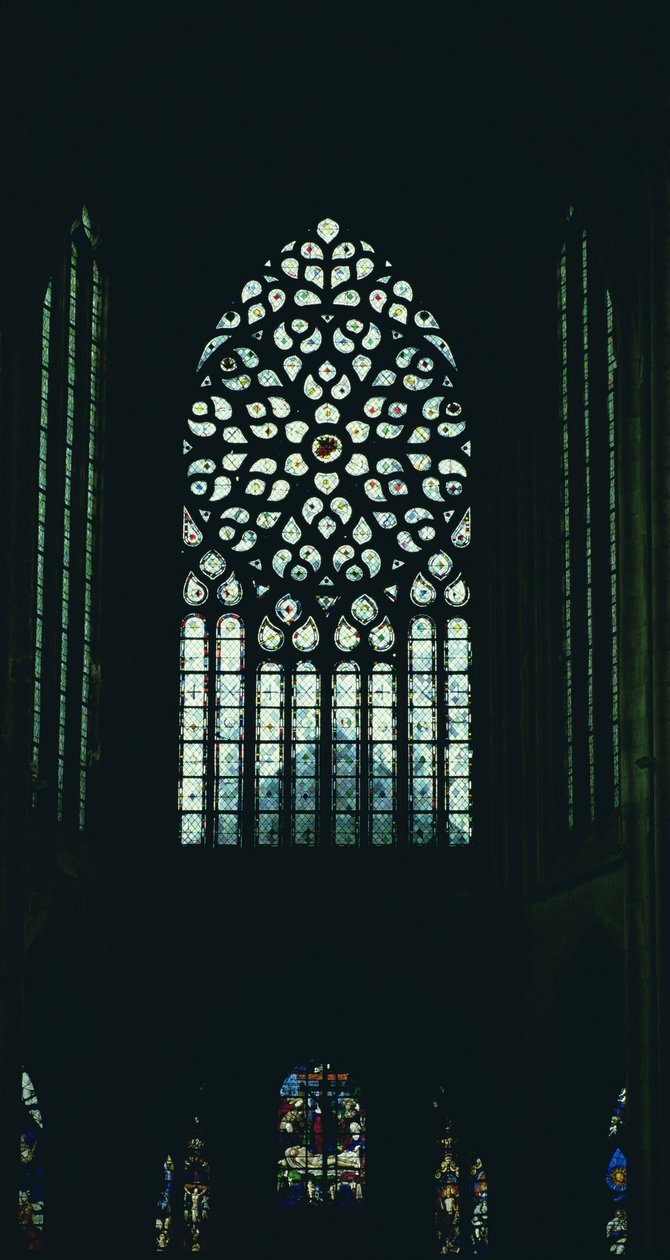 Oost roosvenster, ca. 1520 door French School