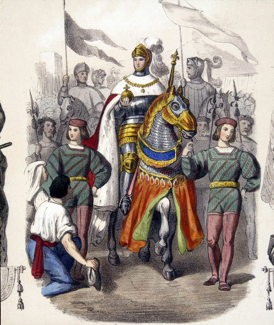 Intocht van Karel VIII in Napels op 22 februari door French School