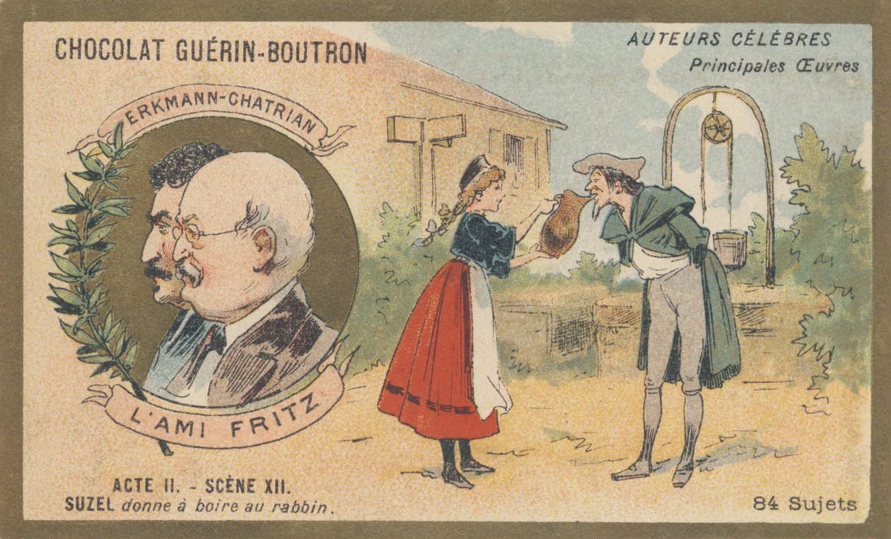 Erkmann-Chatrian, collectief pseudoniem van Emile Erkmann (1822-1899) en Alexandre Chatrian (1826-1890), romanschrijvers, auteurs van 