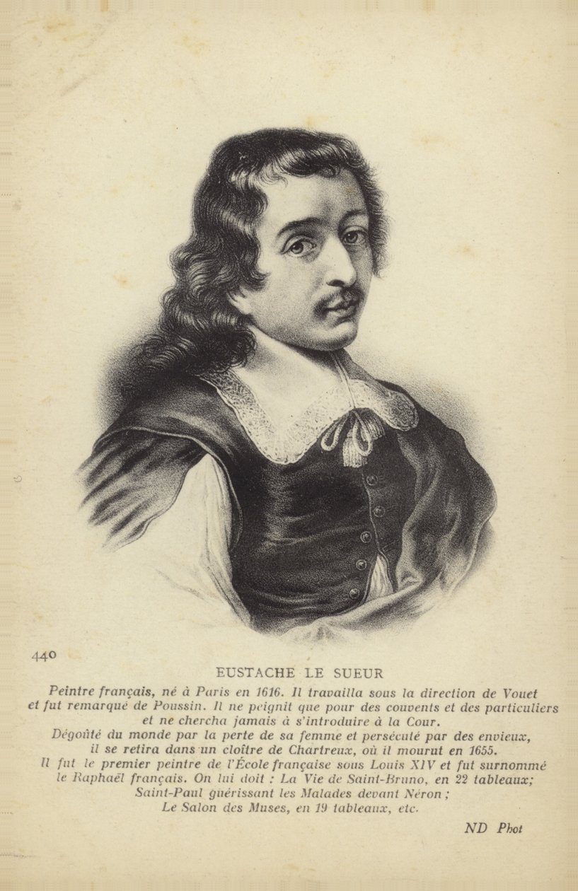 Eustache Le Sueur, Frans schilder (litho) door French School