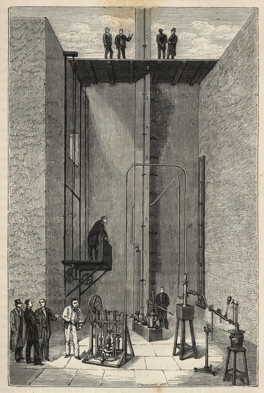 Ervaring van Henri Victor Regnault (1810 - 1878) - Henri-Victor Regnault aan het Collège de France - Gravure in 